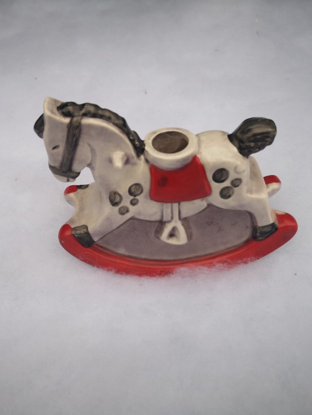 Vintage Goebel 1975 West Germany Candle Stick Holder in Rocking Horse Shape 3.5"